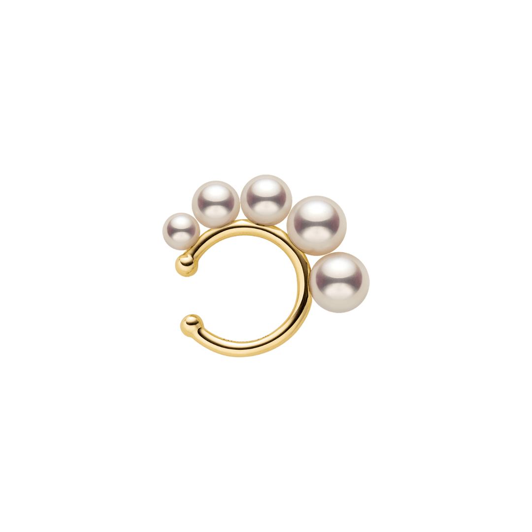 Freshwater Pearls 14K Gold Gradient Hoop Earring Cuff