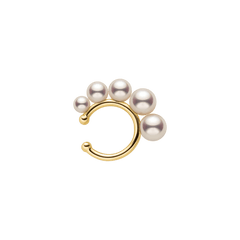 Freshwater Pearls 14K Gold Gradient Hoop Earring Cuff