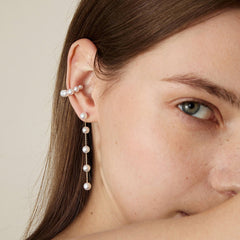 Freshwater Pearls 14K Gold Gradient Hoop Earring Cuff