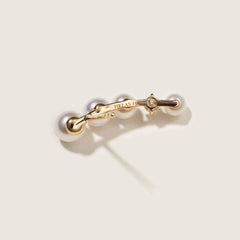 Freshwater Pearls 14K Gold Lab-Grown Diamonds Sudden Spark Earrings
