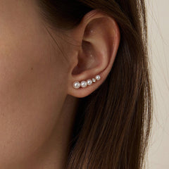 Freshwater Pearls 14K Gold Lab-Grown Diamonds Sudden Spark Earrings