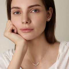 Freshwater Pearls 14K Gold Lab-Grown Diamonds Sudden Spark Earrings