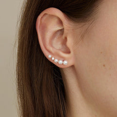 Freshwater Pearls 14K Gold Lab-Grown Diamonds Sudden Spark Earrings
