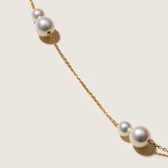 Freshwater Pearls 14K Gold Tiny & Grand Necklace
