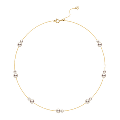 Freshwater Pearls 14K Gold Tiny & Grand Necklace
