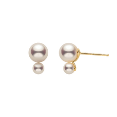 Freshwater Pearls 14K Gold Tiny & Grand Studs Earrings