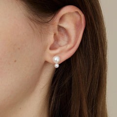 Freshwater Pearls 14K Gold Tiny & Grand Studs Earrings