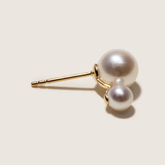 Freshwater Pearls 14K Gold Tiny & Grand Studs Earrings