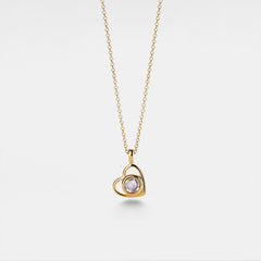 Eternal Love Heart Projection Necklace – Romantic Unisex Pendant