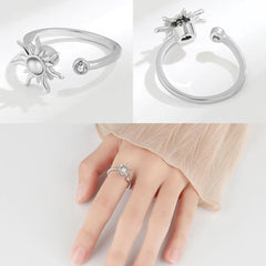 Stress Relief Fidget Ring – Golden Sun Design