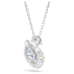 Elegant Swan Pendant Necklace with Sparkling Crystals – Rose Gold Finish
