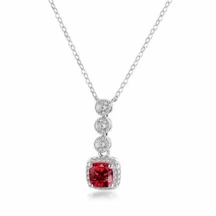925 Silver Cultured Ruby Necklace N1917986R