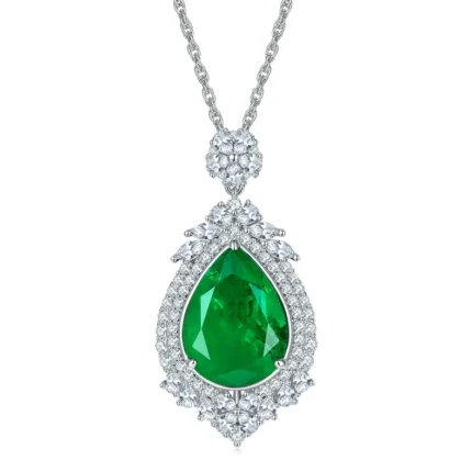 925 Silver Glass Necklace - P0168
