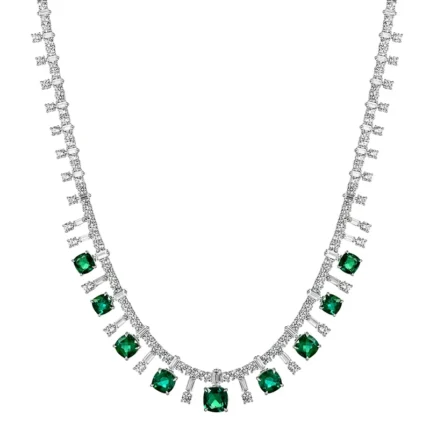 925 Emerald Pendant Necklace - ZHF-P0836
