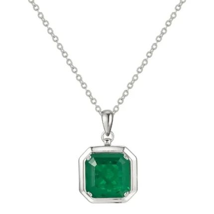 925 Silver Glass Necklace - ZHF-P1121