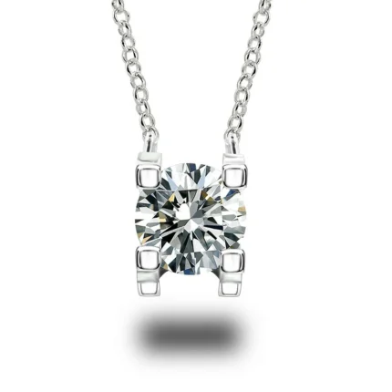 925 Silver Moissanite Necklace ZHF0110-1