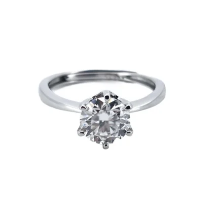 1CT Moissanite Ring in 925 Silver - Model R0762