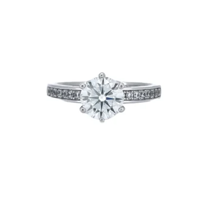 2CT Moissanite Women's Ring in 925 Silver - Model R0408