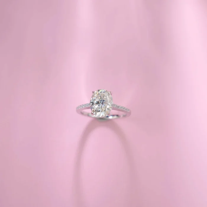 3CT Moissanite Ring in 925 Silver - Model R0760 - Image 4