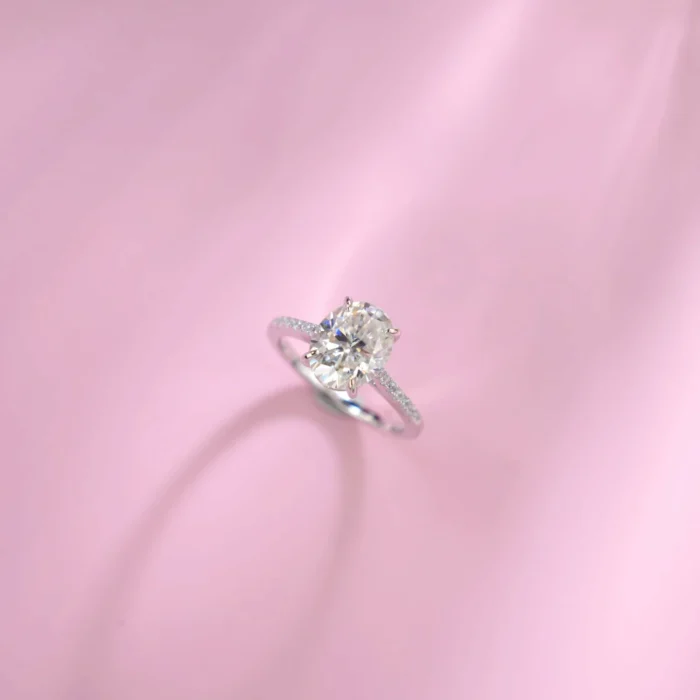 3CT Moissanite Ring in 925 Silver - Model R0760 - Image 3