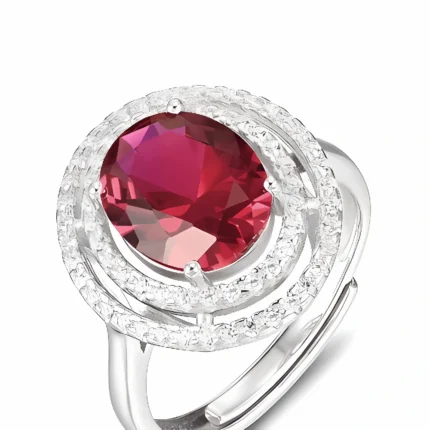 Lab-Created Ruby Ring in 925 Silver - Model A73-R2020501R