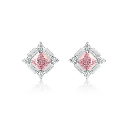 925 Silver Pink Cubic Zirconia Earrings E0643F