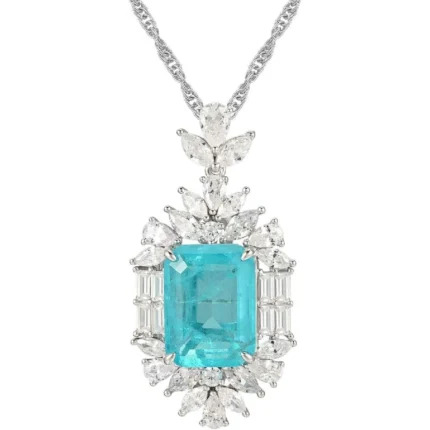 925 Silver Necklace P-015B Paraiba