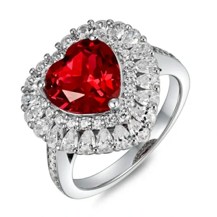 925 Silver Lab-Created Ruby Ring - Model R0653R