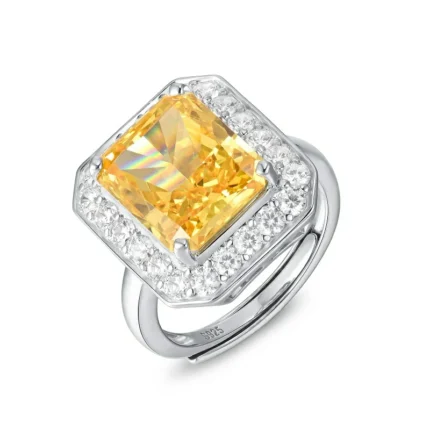 925 Silver Yellow Cubic Zirconia Ring - Model RS3076C1Y