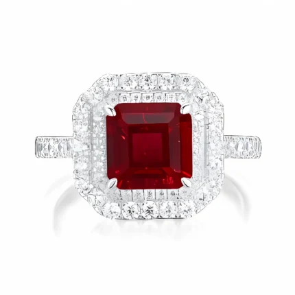 Lab-Created Ruby Ring in 925 Silver - Model ZHF-R0028R