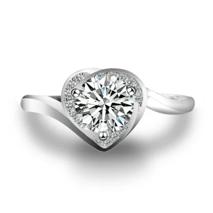 Moissanite Ring in 925 Silver - Model ZHF-R00429