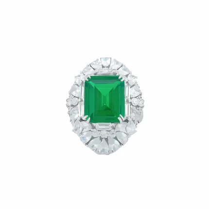 925 Silver Green Garnet Ring - Model ZHF-R0153