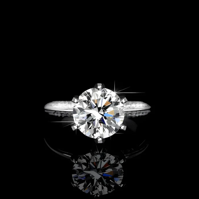 Moissanite Ring in 925 Silver - Model ZHF-R0749 - Image 3