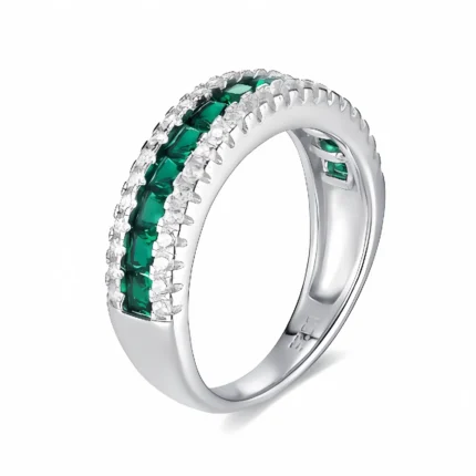 S925 Silver Green Nano Ring - Model ZHF-R1078