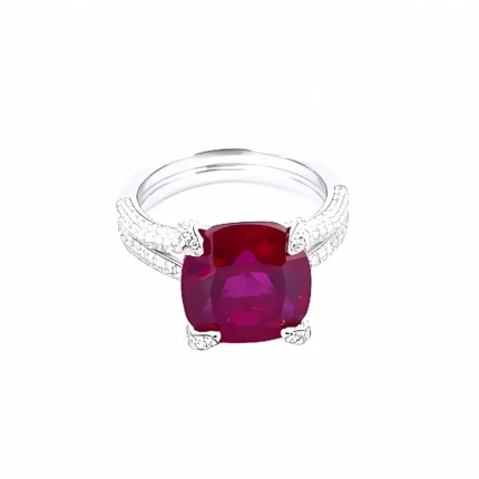925 Silver Synthetic Red Ring - Model ZHF-R1468R