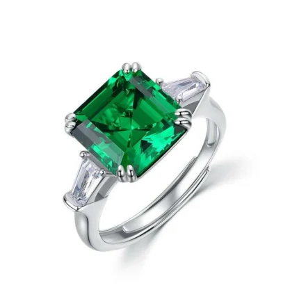 925 Silver Green Garnet Ring - Model ZHF-R1606