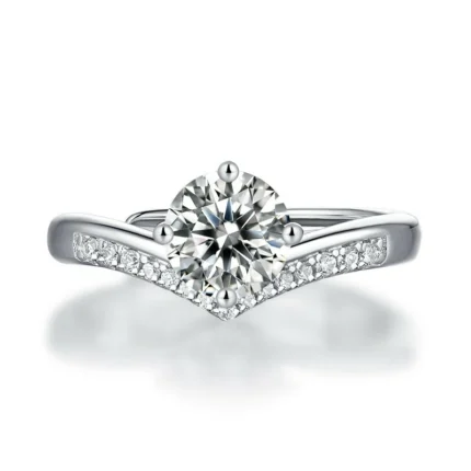 Moissanite Ring in 925 Silver - Model ZHF0114