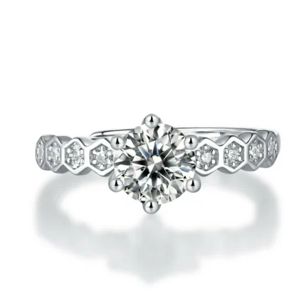 Moissanite Ring in 925 Silver - Model ZHF0116