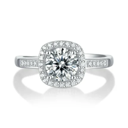 Open Moissanite Ring in 925 Silver - Model ZHF0117