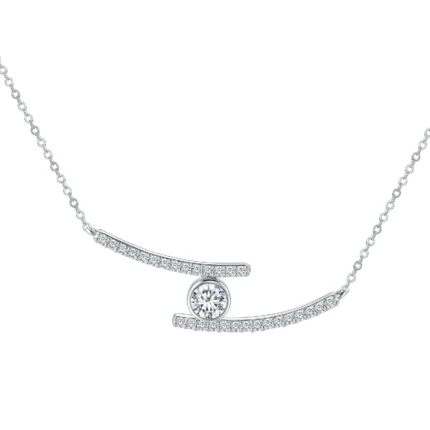 S925 Silver Moissanite Necklace ZHF-P5504
