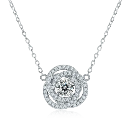 S925 Silver Moissanite Necklace ZHF-P5506