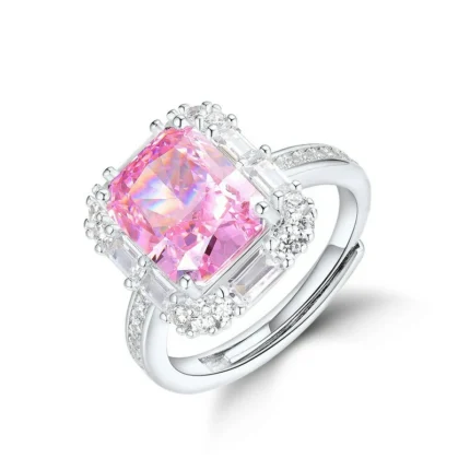 925 Silver Pink Cubic Zirconia Ring - Model ZHFR0012-2