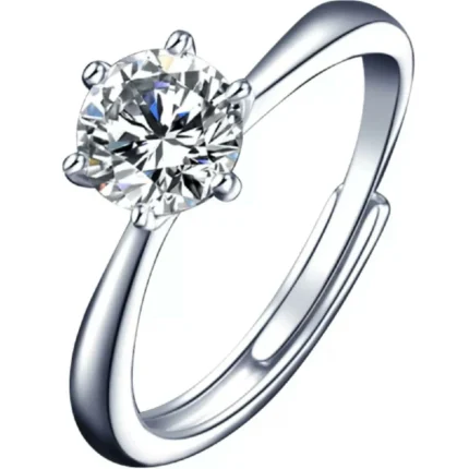 Open Moissanite Ring in 925 Silver - Model ZHFR0535
