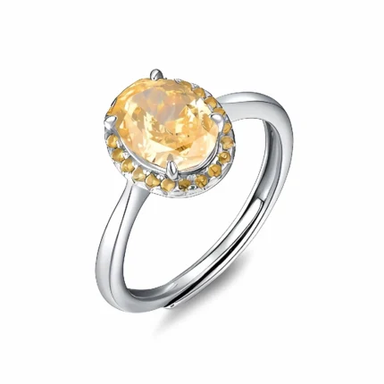Open Cubic Zirconia Ring in 925 Silver - Model ZHFR0537Y