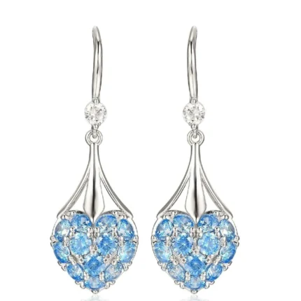 925 Silver Blue Earrings - Model ZHF-R1267