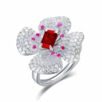 Lab-Created Ruby Ring in 925 Silver - Model 213JR0003R