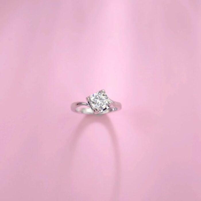2CT Moissanite Ring in 925 Silver - Model R0746 - Image 2