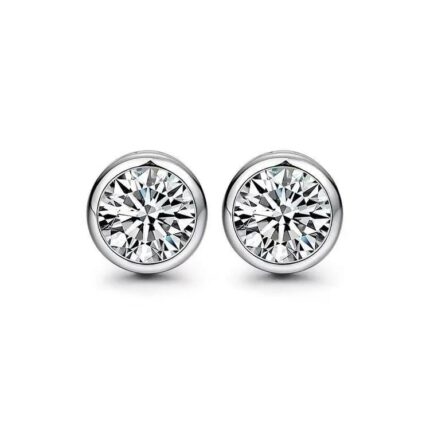 925 Silver Moissanite Earrings 5MM ZHF-E1358