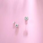 925 Silver Moissanite Earrings 5MM ZHF-E1358 - Image 2