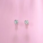 925 Silver Moissanite Earrings 5MM ZHF-E1358 - Image 3